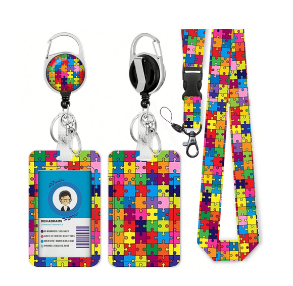 Puzzle Lanyard with Card Holder and Clip - Your Capability Store