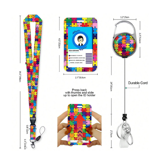 Puzzle Lanyard with Card Holder and Clip - Your Capability Store