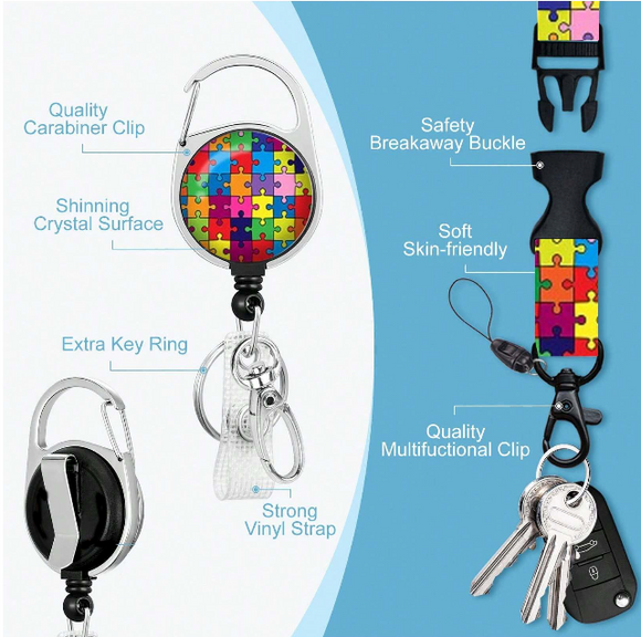Puzzle Lanyard with Card Holder and Clip - Your Capability Store