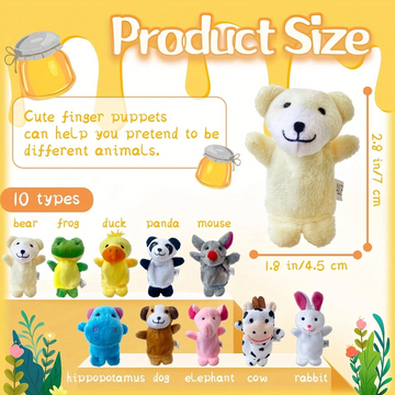 10 Piece Animal Puppet Set - Your Capability Store