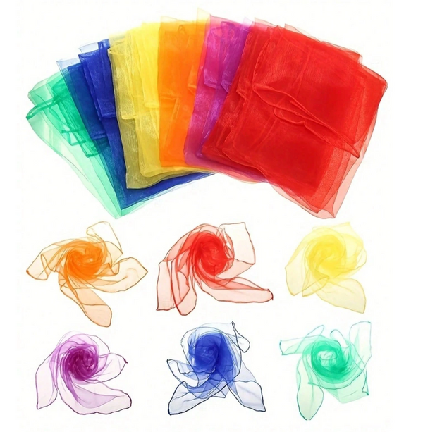 6 piece Silk Scarves Set
