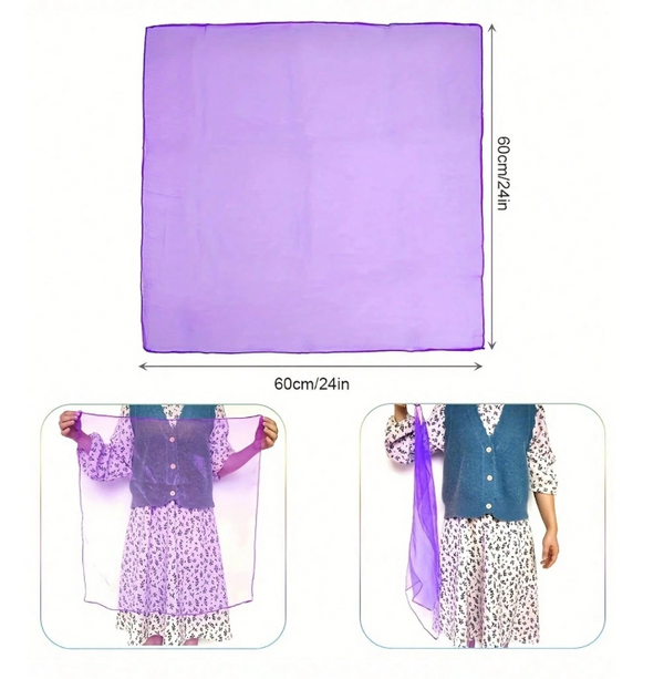 6 piece Silk Scarves Set