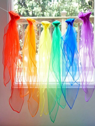 6 piece Silk Scarves Set
