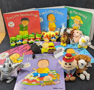 Auslan Nursery Rhyme Board Book and Puppet Set