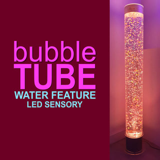 Bubble Tube Column Water Feature 120cm High – LED Sensory