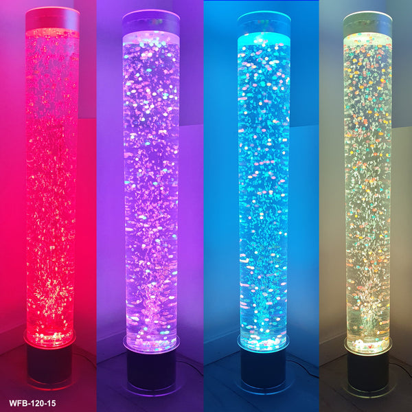 Bubble Tube Column Water Feature 120cm High – LED Sensory
