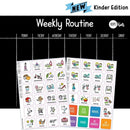 Weekly Routine Chart Set (flexible magnetic) - Kinder Edition-1