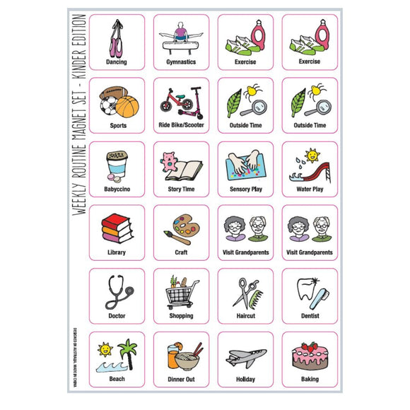 Weekly Routine Magnet Set - Kinder Edition - Your Capability Store
