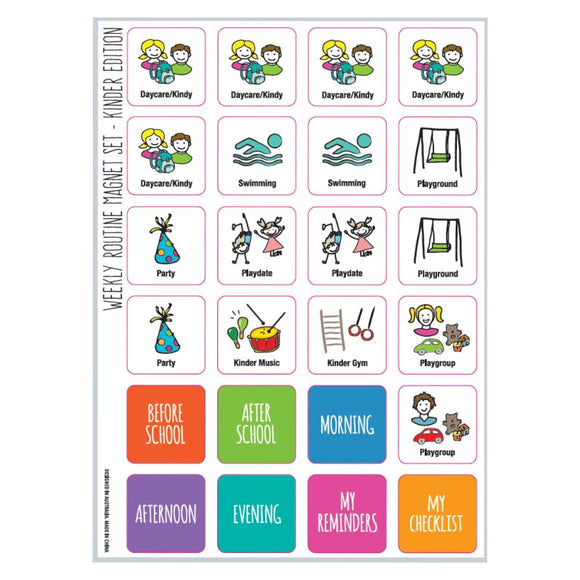 Weekly Routine Magnet Set - Kinder Edition - Your Capability Store