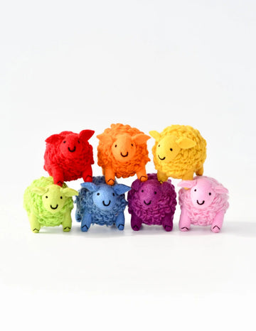Where Is The Green Sheep? 7 Colourful Sheep Play Set - Your Capability Store