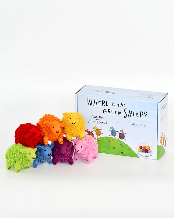 Where Is The Green Sheep? 7 Colourful Sheep Play Set - Your Capability Store