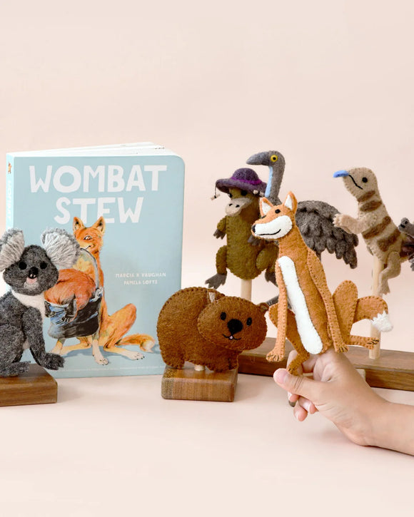 Wombat Stew Finger Puppets Set (Official Scholastic Australia Licensed) - Your Capability Store