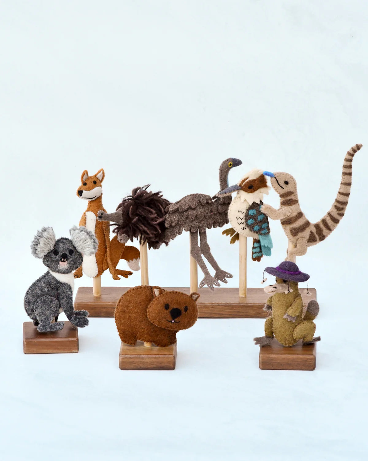Wombat Stew Finger Puppets Set (Official Scholastic Australia Licensed)