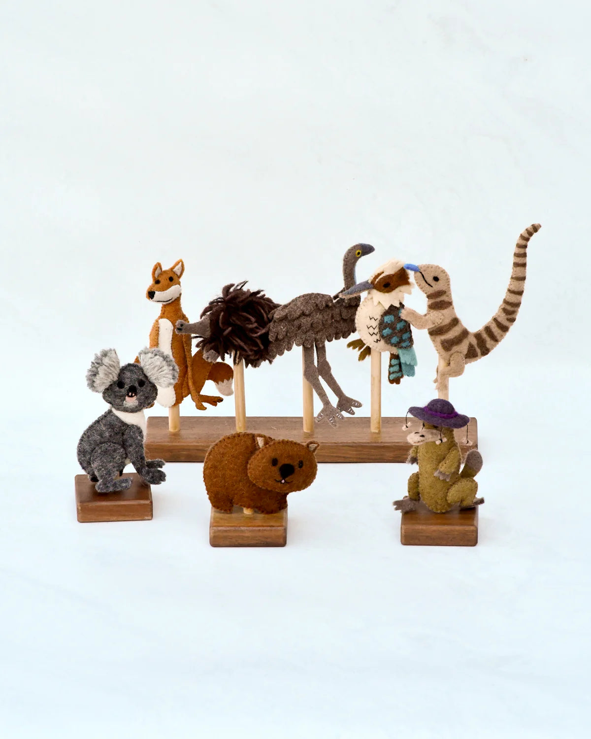 Wombat Stew Finger Puppets Set (Official Scholastic Australia Licensed)