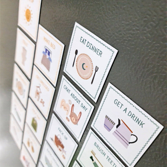 Magnetic Routine Cards – Visual Schedule for Kids - Your Capability Store