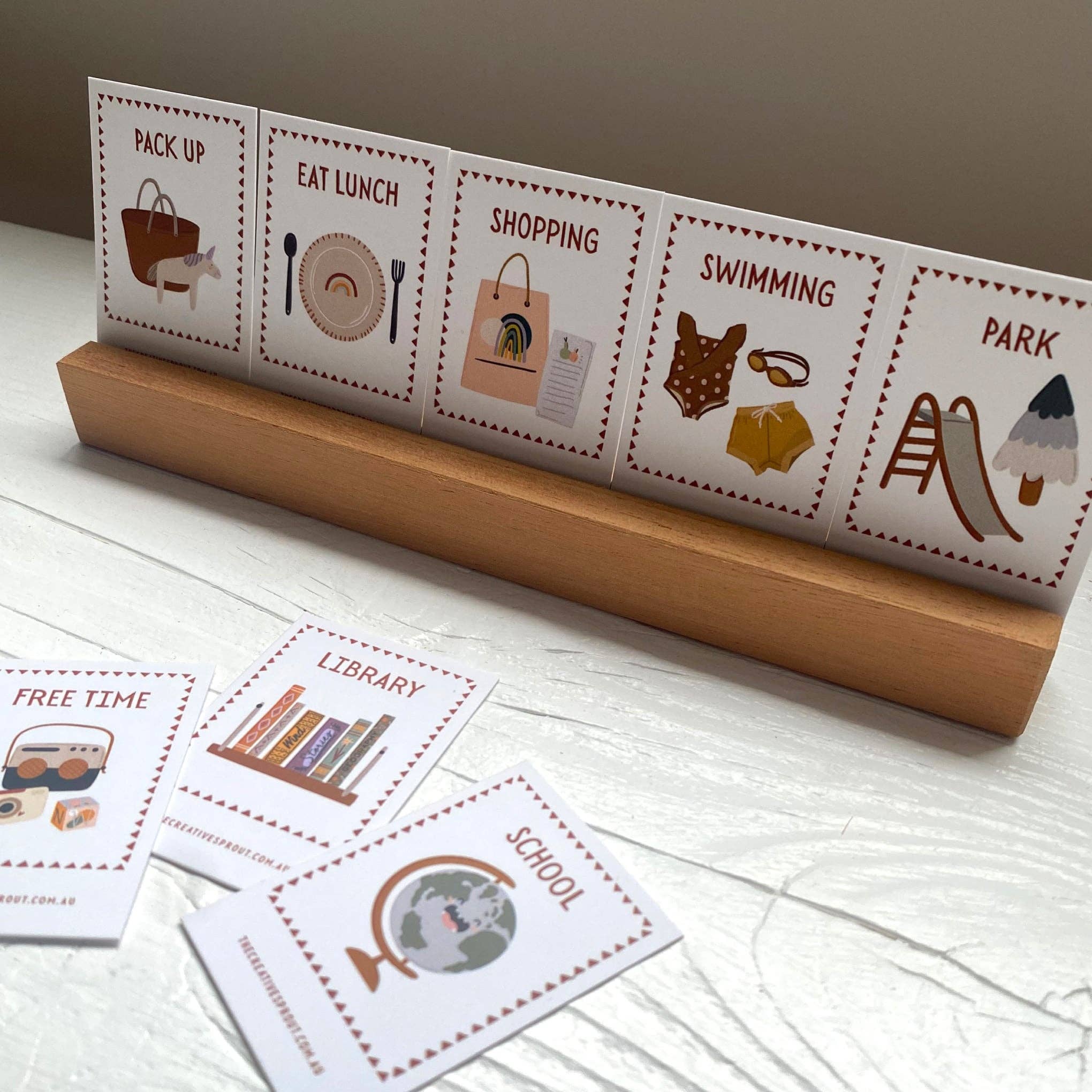 72 Daily Routine Cards & Display Stand - Daily Visual Cues - Your Capability Store