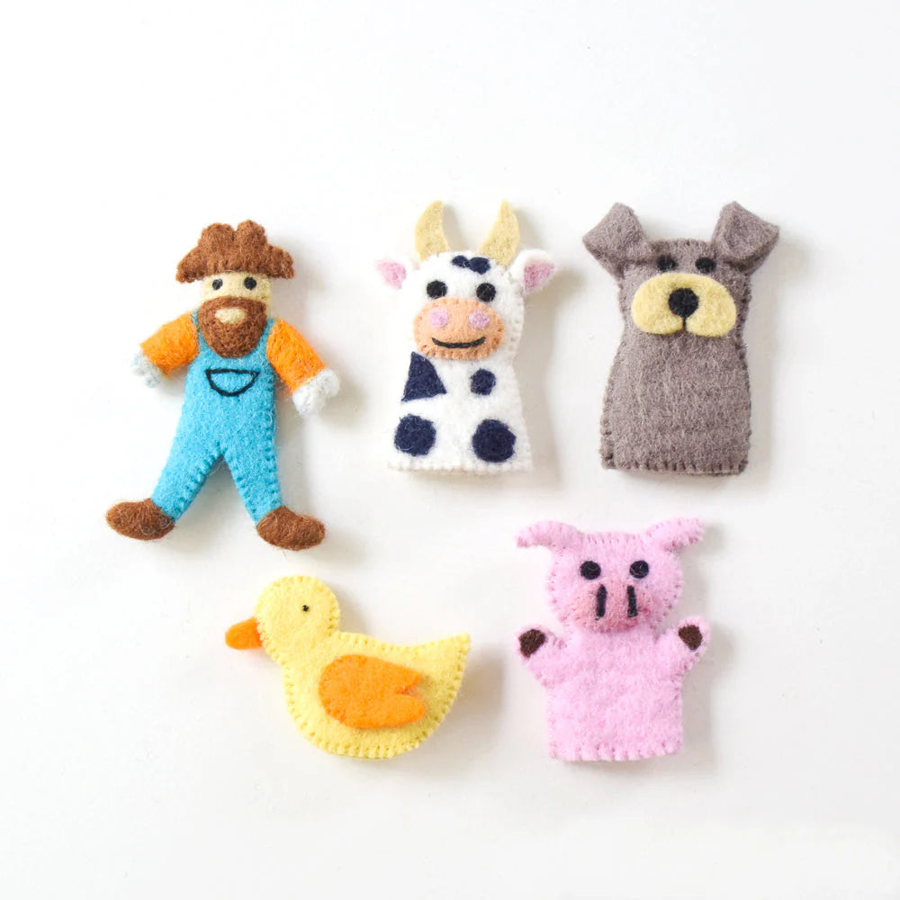 Old MacDonald Farm Animals, Finger Puppet Set