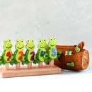 5 Little Speckled Frogs Finger Puppet set with log bag-4