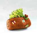 5 Little Speckled Frogs Finger Puppet set with log bag-2