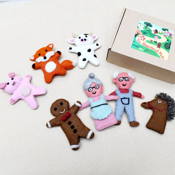 Gingerbread Man Story Finger Puppet Set - 0
