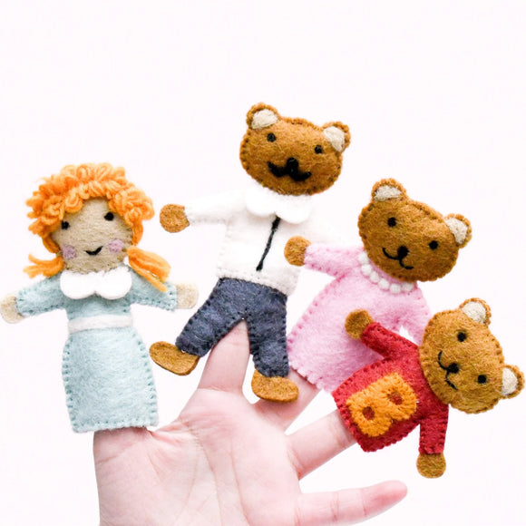 Goldilocks & the Three Bears Finger Puppet Set