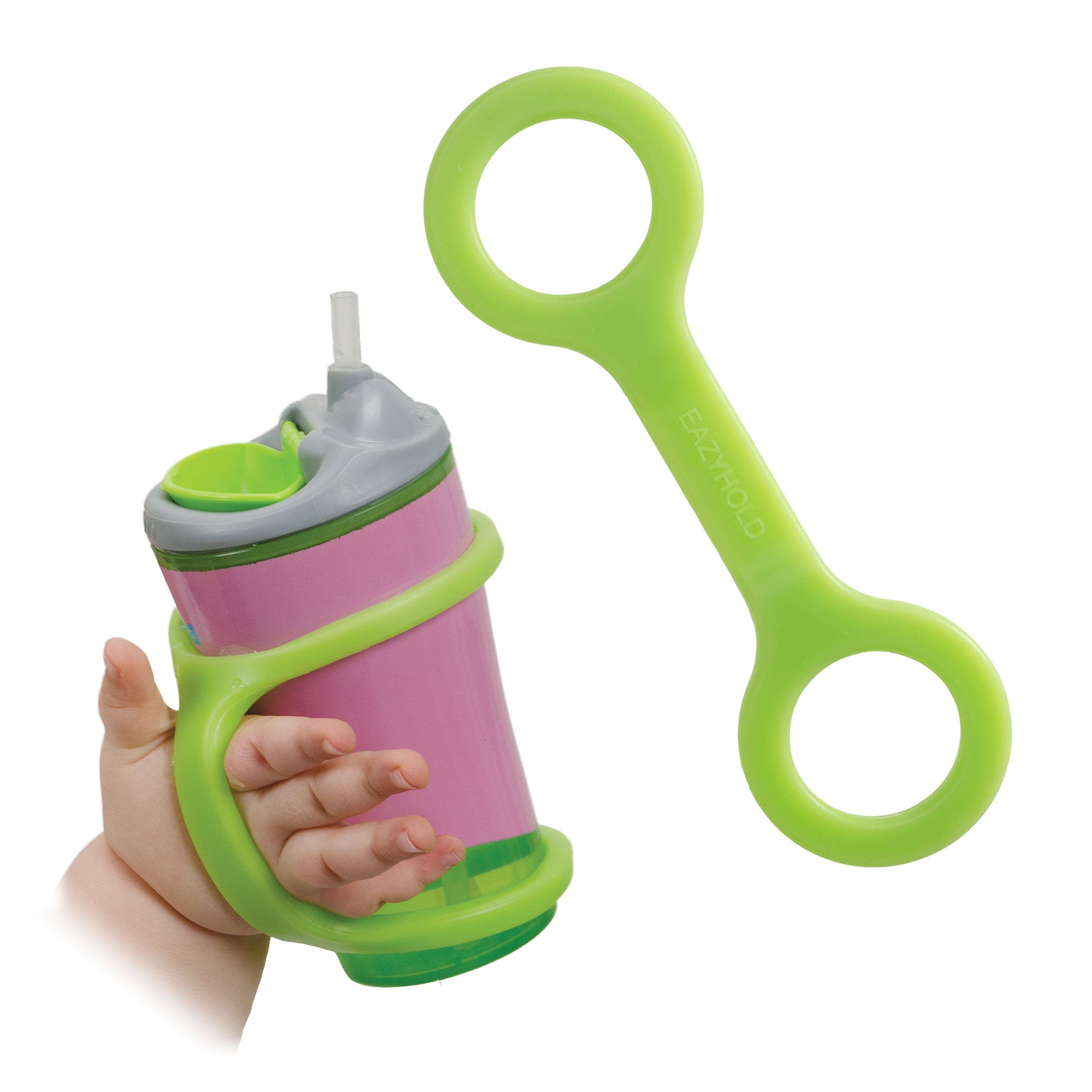 EazyHold Single Pack Sippy Cup Bottle Holder 8 1/4" - Universal Cuff, Silicone Adaptive Grip Aid - Your Capability Store