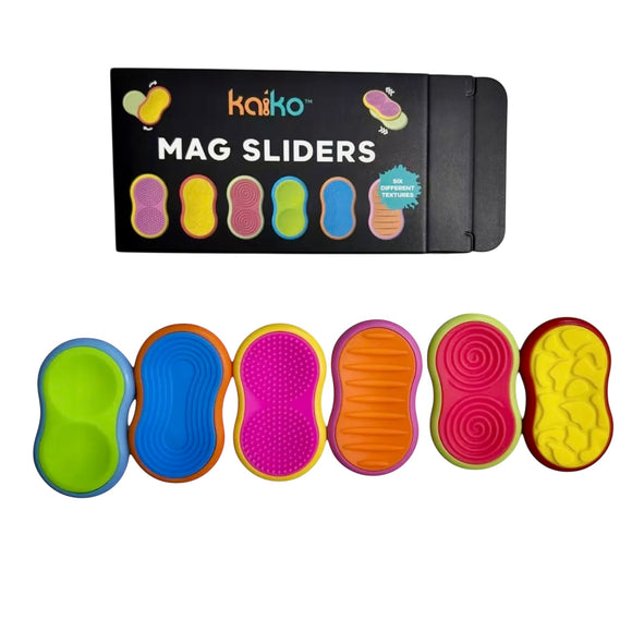 Mag Sliders - Six Interchangeable Magnetic Textured Pad Fidgets
