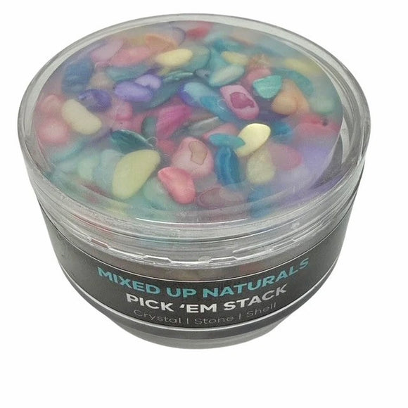 Mixed Up Naturals Pick 'Em Stack - : 3 Pack - Crystal, Shell & Stone - Your Capability Store