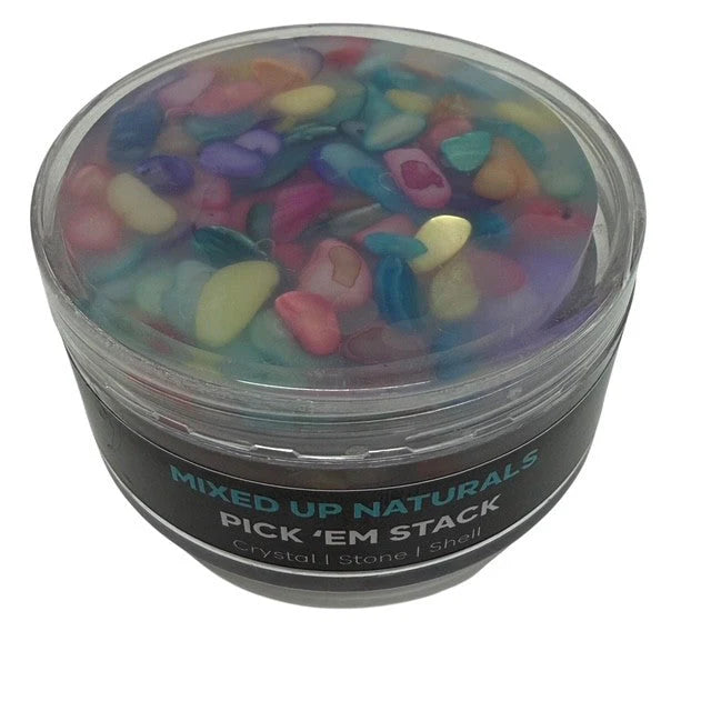 Mixed Up Naturals Pick 'Em Stack - : 3 Pack - Crystal, Shell & Stone - Your Capability Store