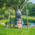 gobaplay Single Swing Set with Tent Swing