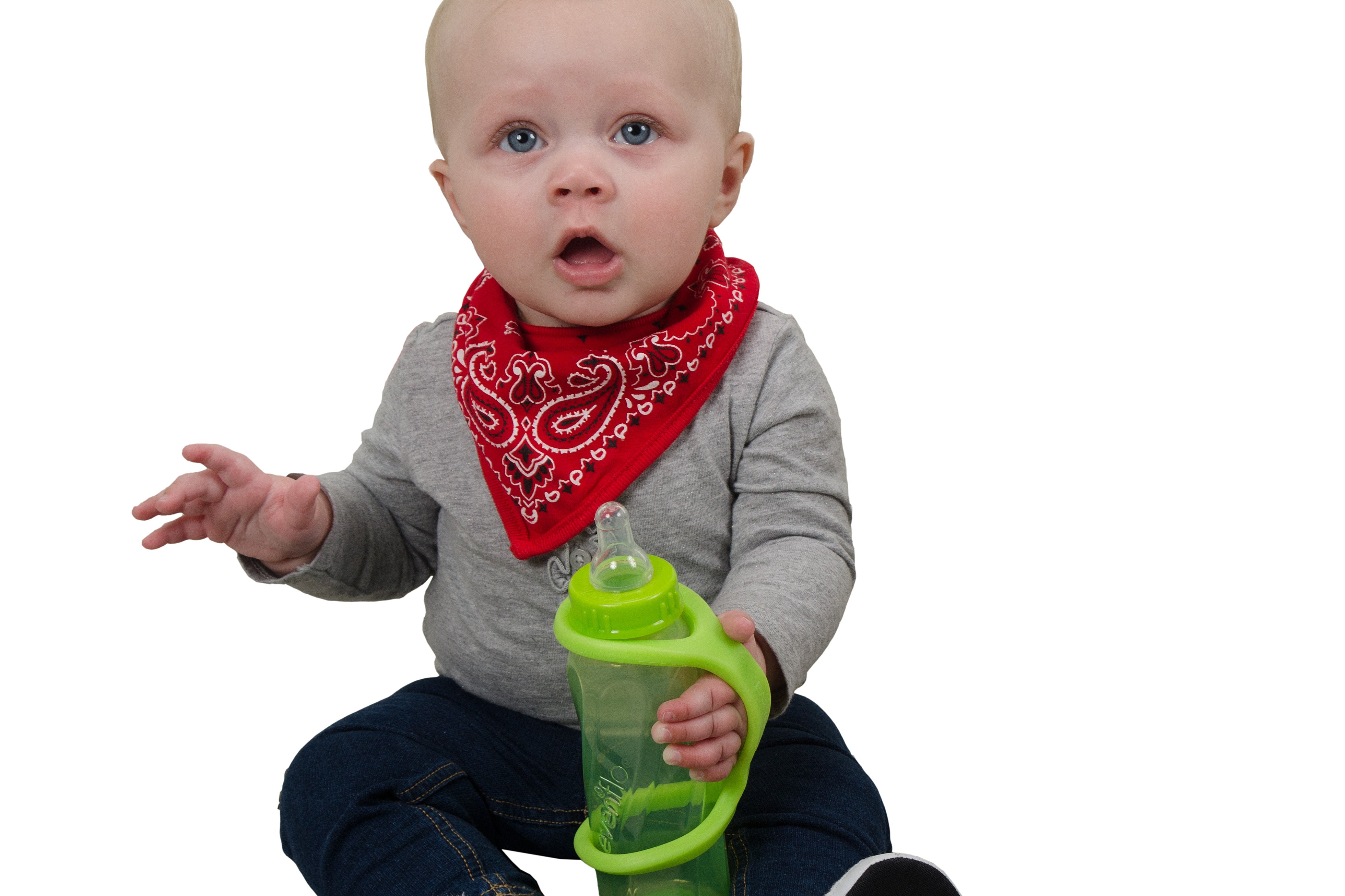 EazyHold Single Pack Sippy Cup Bottle Holder 8 1/4" - Universal Cuff, Silicone Adaptive Grip Aid - Your Capability Store