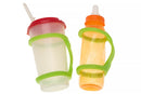 EazyHold Two Pack Sippy Cup Bottle Holder 7 1/2" - Universal Cuff, Silicone Adaptive Grip Aid - Your Capability Store