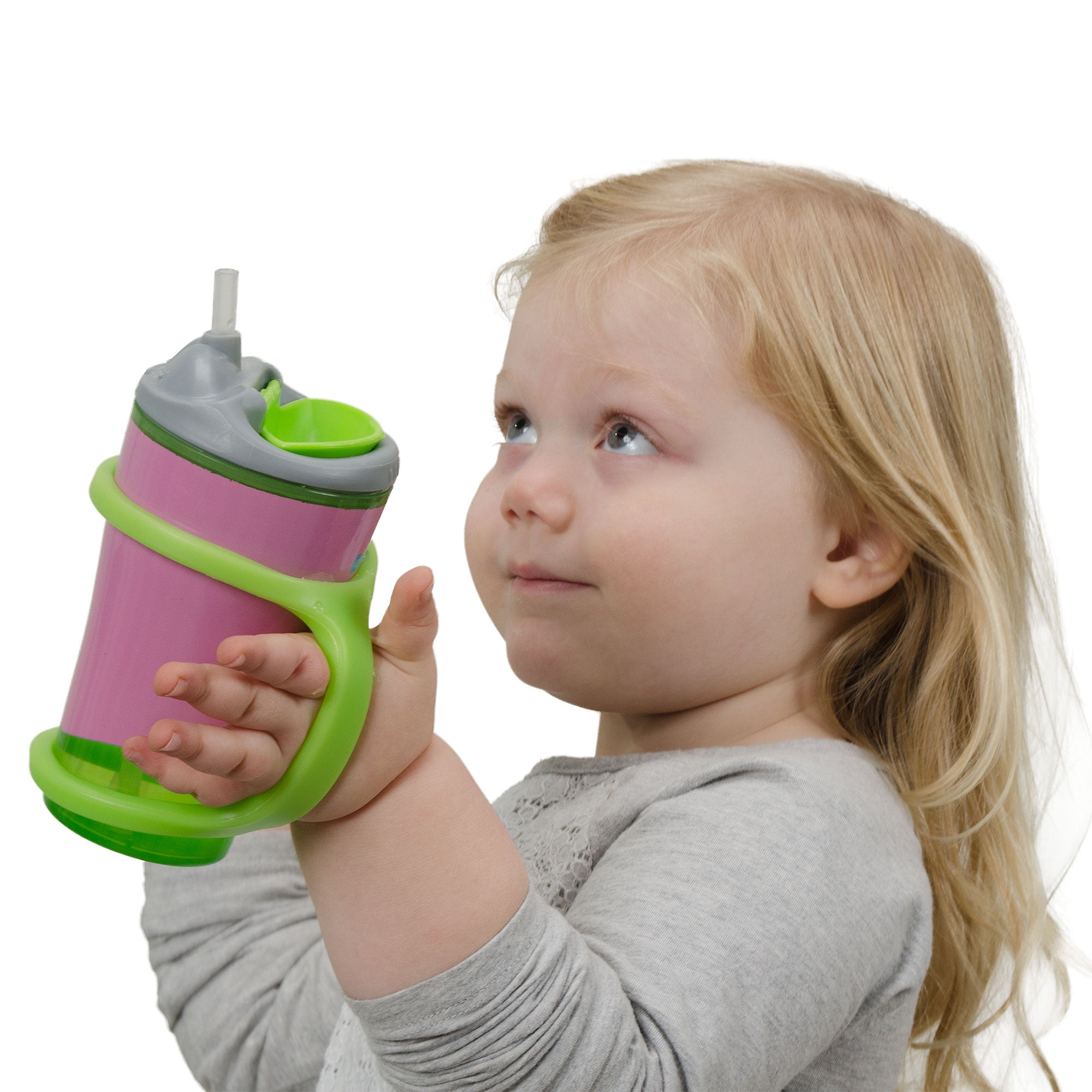 EazyHold Single Pack Sippy Cup Bottle Holder 8 1/4" - Universal Cuff, Silicone Adaptive Grip Aid - Your Capability Store