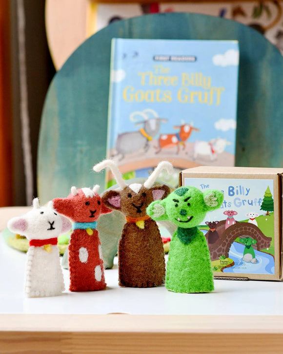 Three Billy Goats Gruff Finger Puppet Set