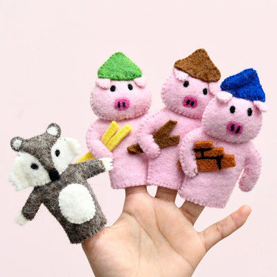 The Three Little Pigs Finger Puppet Set - Your Capability Store