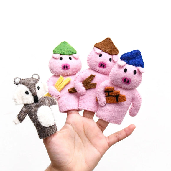 The Three Little Pigs Finger Puppet Set