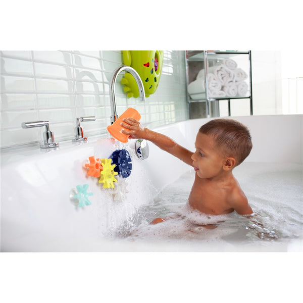 Cogs Water Gears Bath Toy - Navy/Yellow