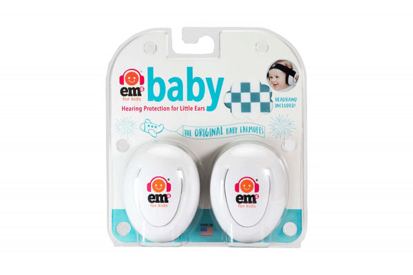 Ems Baby Earmuffs (White Headband)