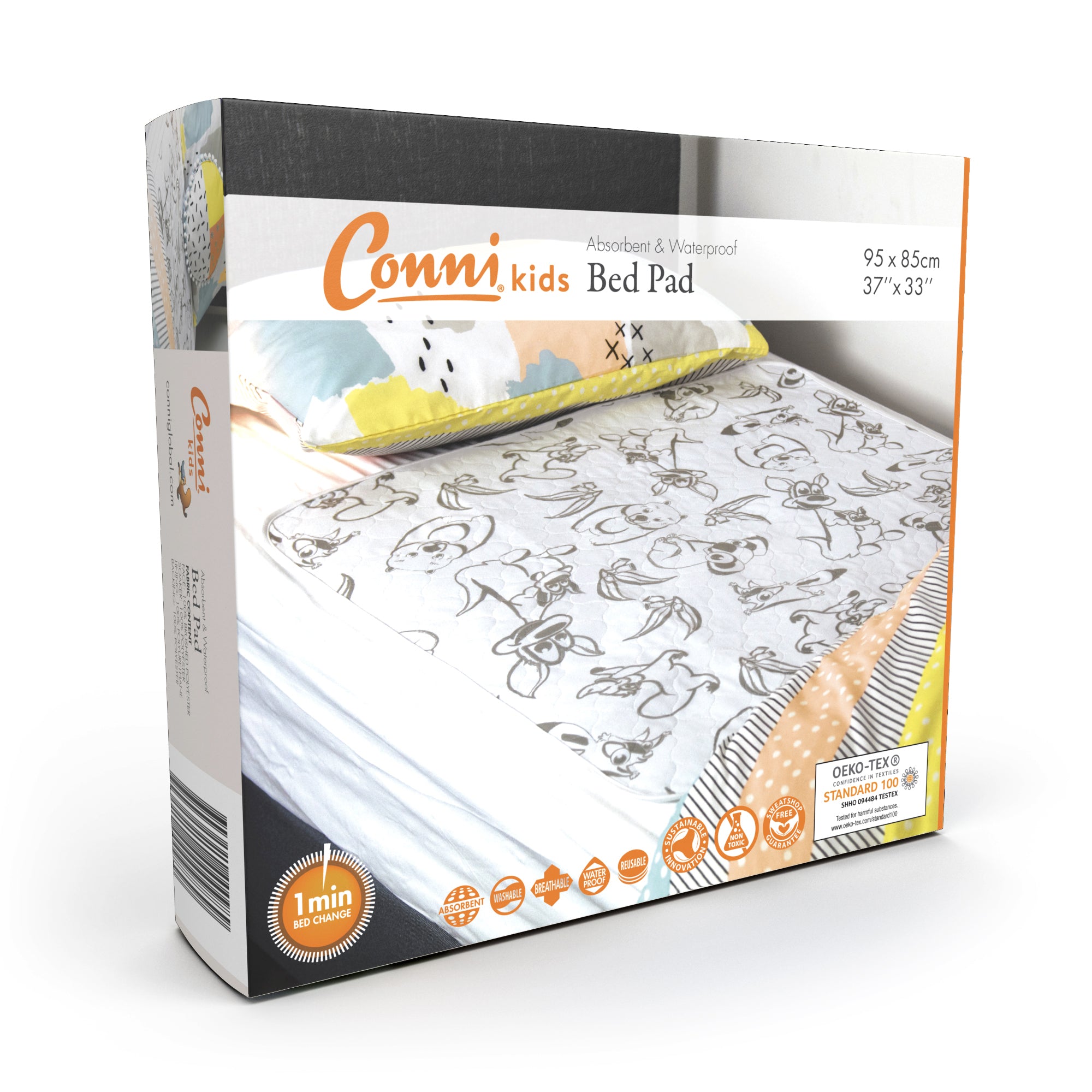Conni Reusable Bed Pad - Aussie Animals - Your Capability Store