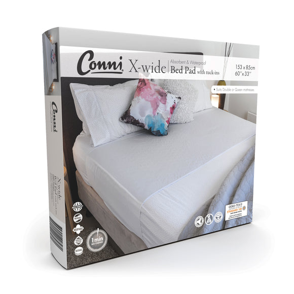 Conni X-Wide Reusable Bed Pad with Tuck-Ins - Your Capability Store
