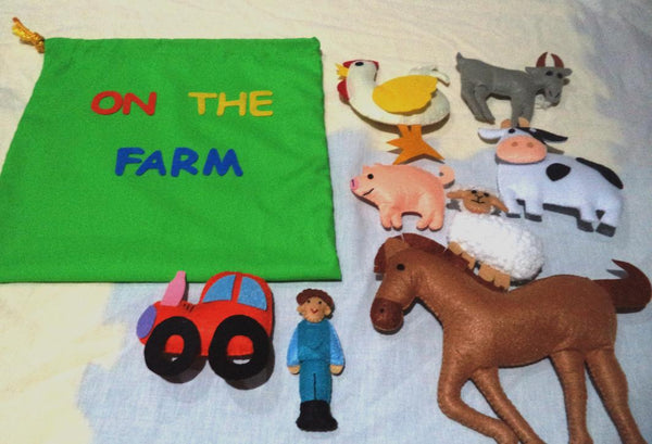 On The Farm - 9pc with coth bag