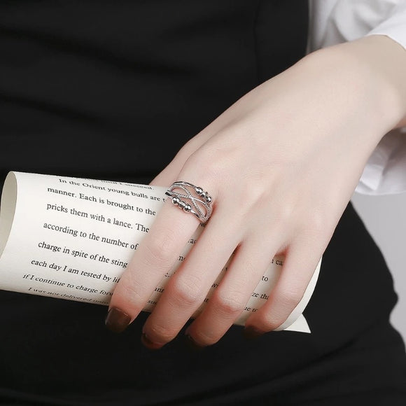 Womans Woven Rotation Ring - Adjustable - Your Capability Store