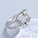 Womans Woven Rotation Ring - Adjustable