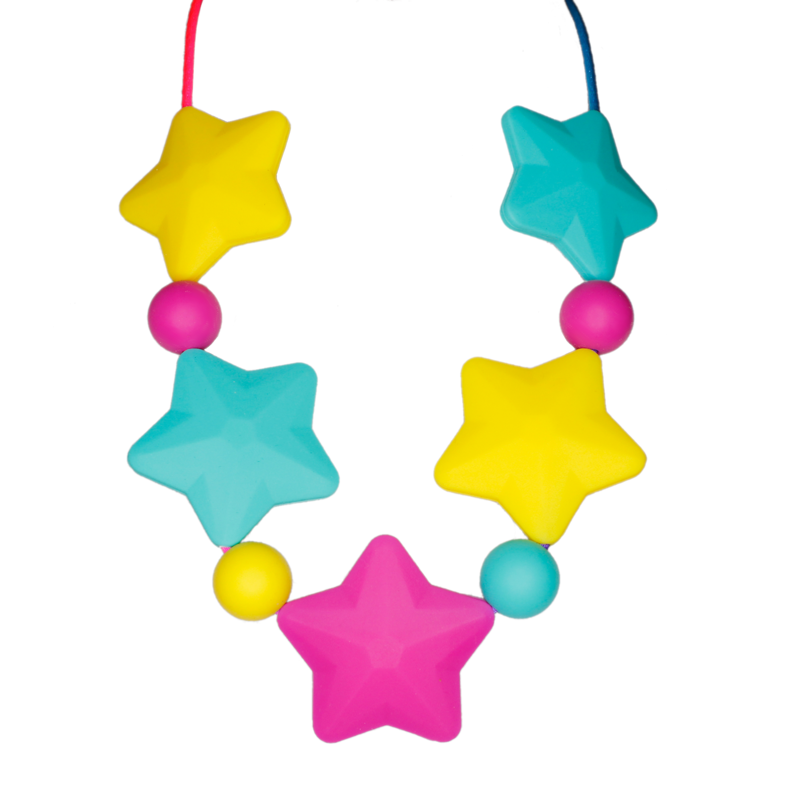 Necklace Sensory Chew - Rainbow Stars