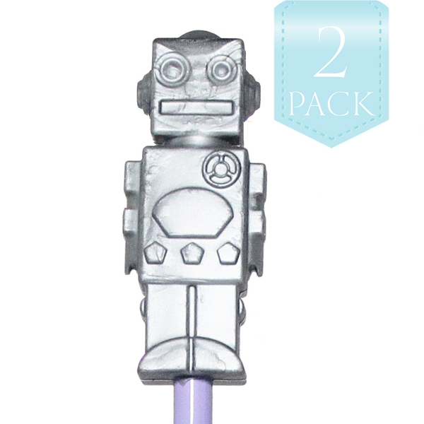 Pencil Topper Sensory Chew - Robot - 2 pack