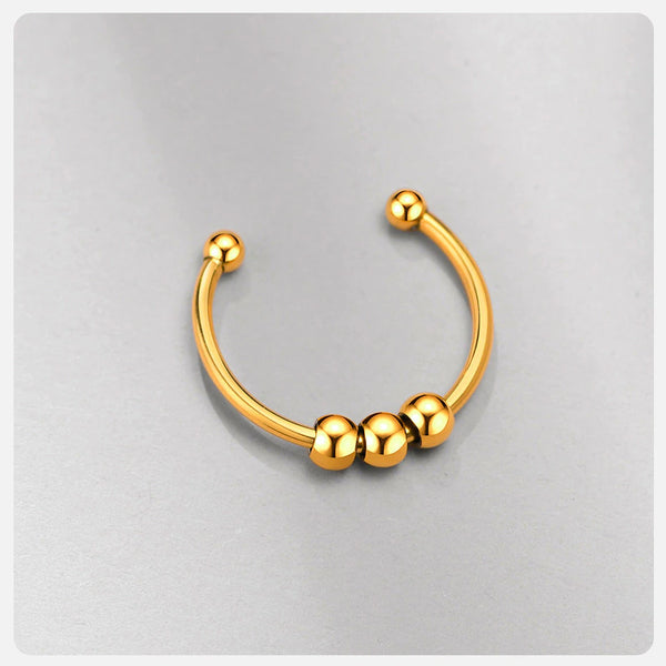 VNOX Ladies Fidget Bead Ring - Adjustable