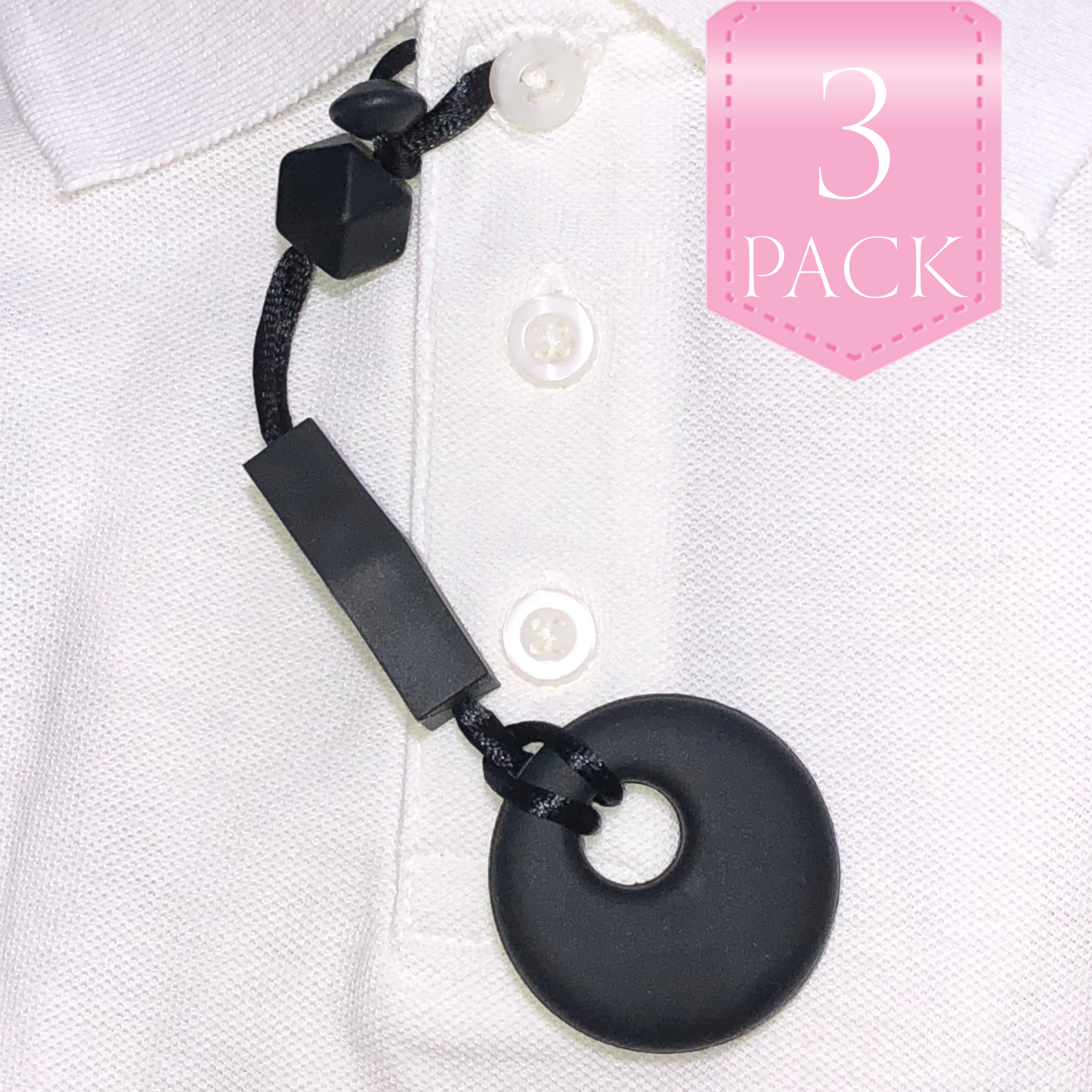 Shirt Saver Sensory Chew - Circle Button Hole - 3 pack - Your Capability Store