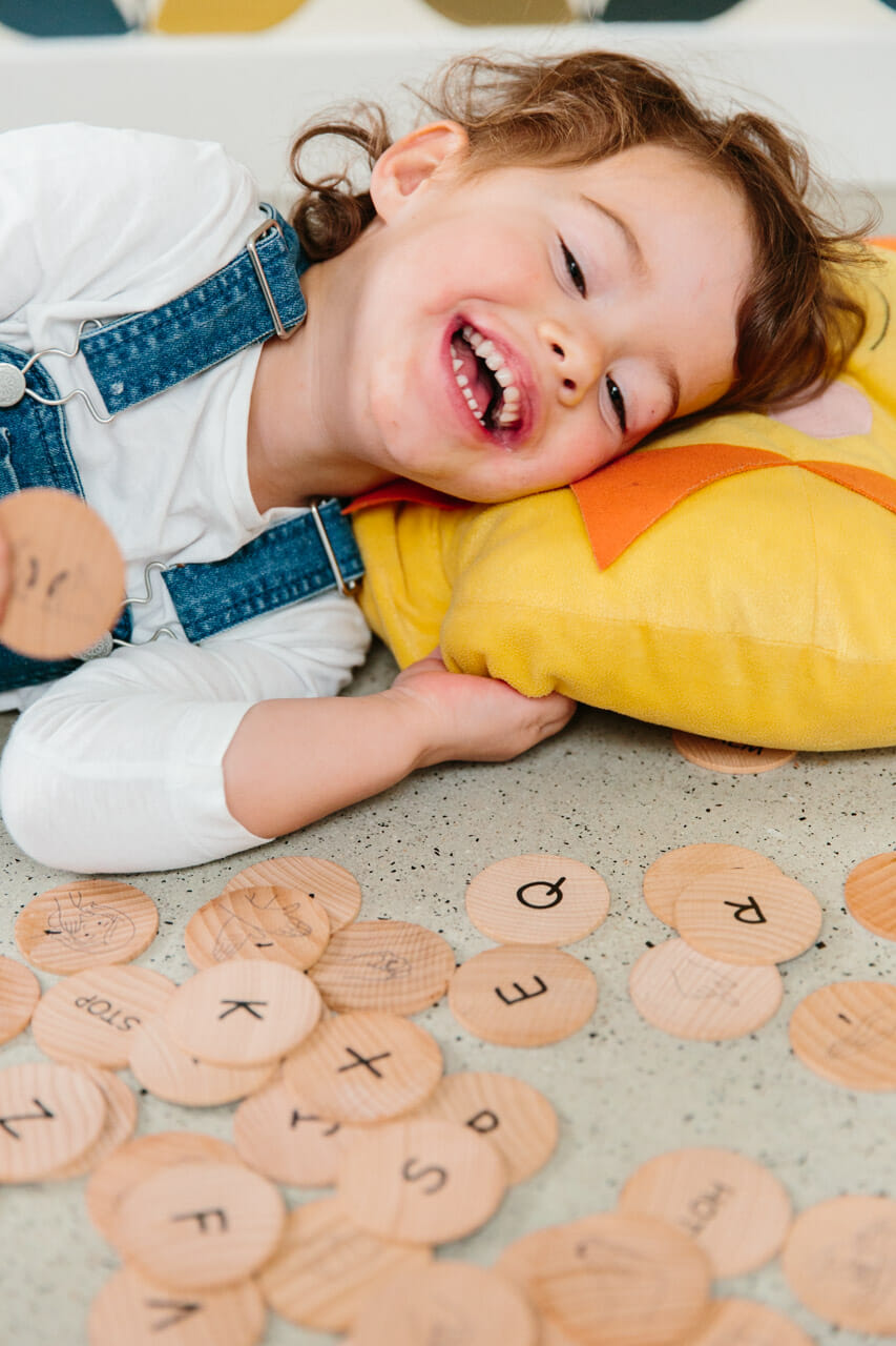 Freckled Frog Sign Language Wooden Disks