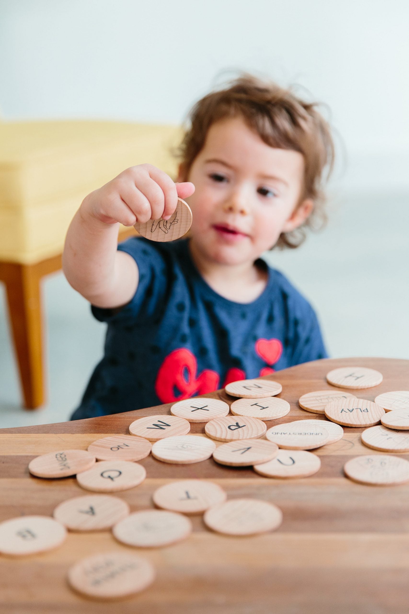 Freckled Frog Sign Language Wooden Disks