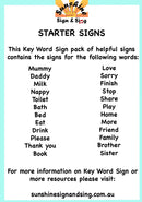Starter Sign Flash Cards A7 - Your Capability Store
